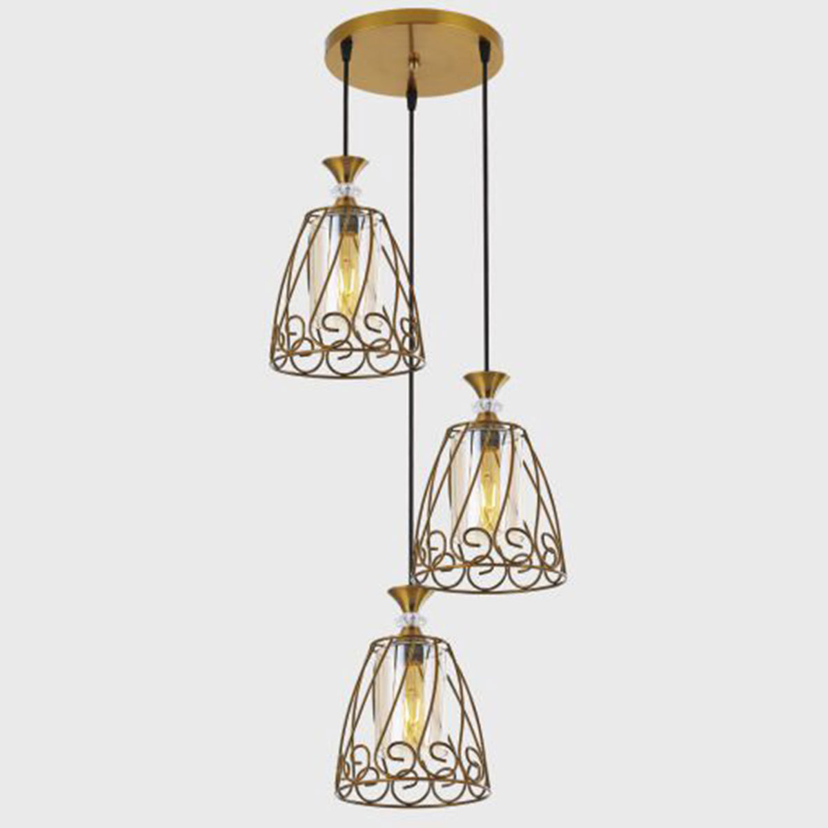 Đèn Thả Bàn Ăn KP9 DY4032/3 GAB Ø320xH1000