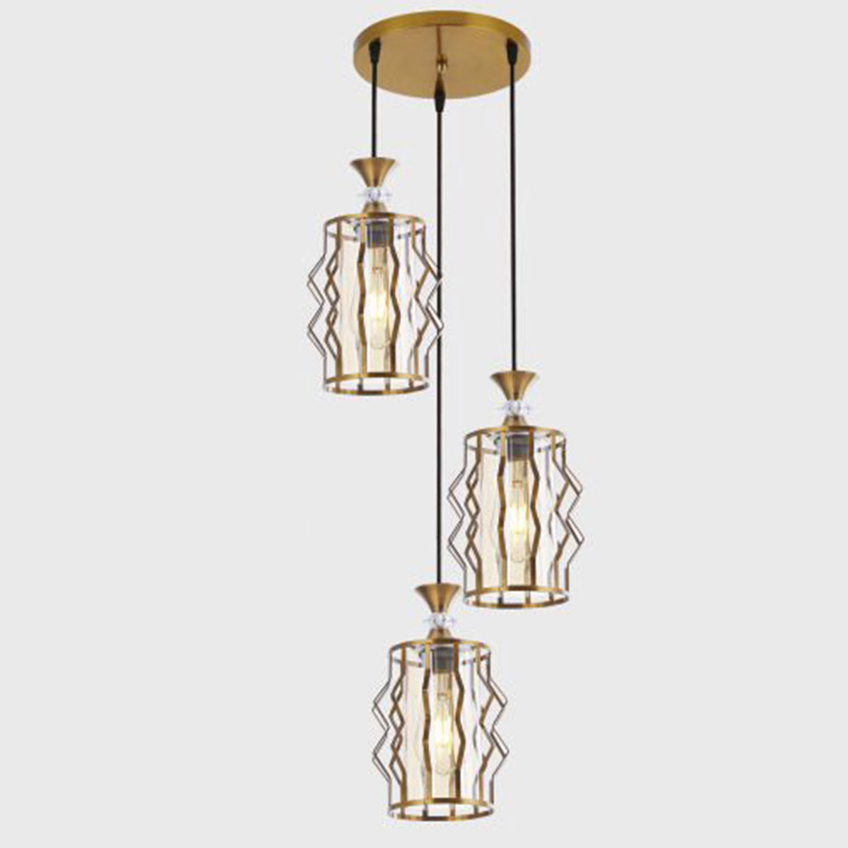 Đèn Thả Bàn Ăn KP9 DY4066/3 GAB Ø320xH1000