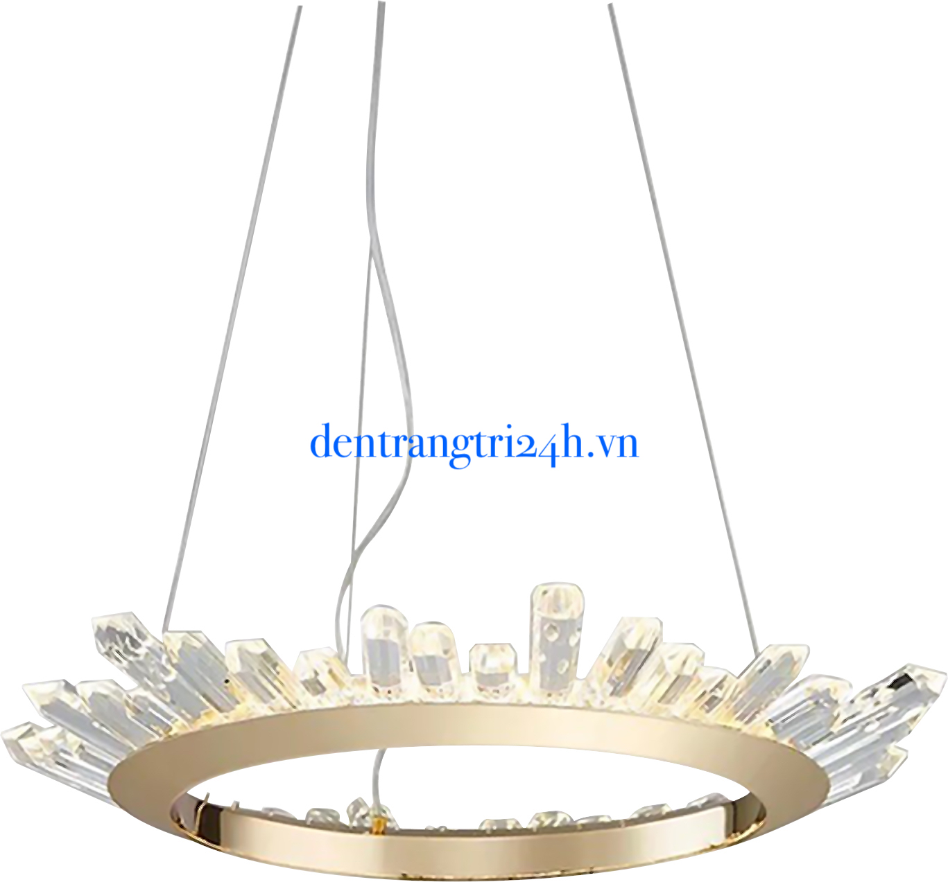 Đèn Thả pha lê tròn TPL04 vàng Ø800