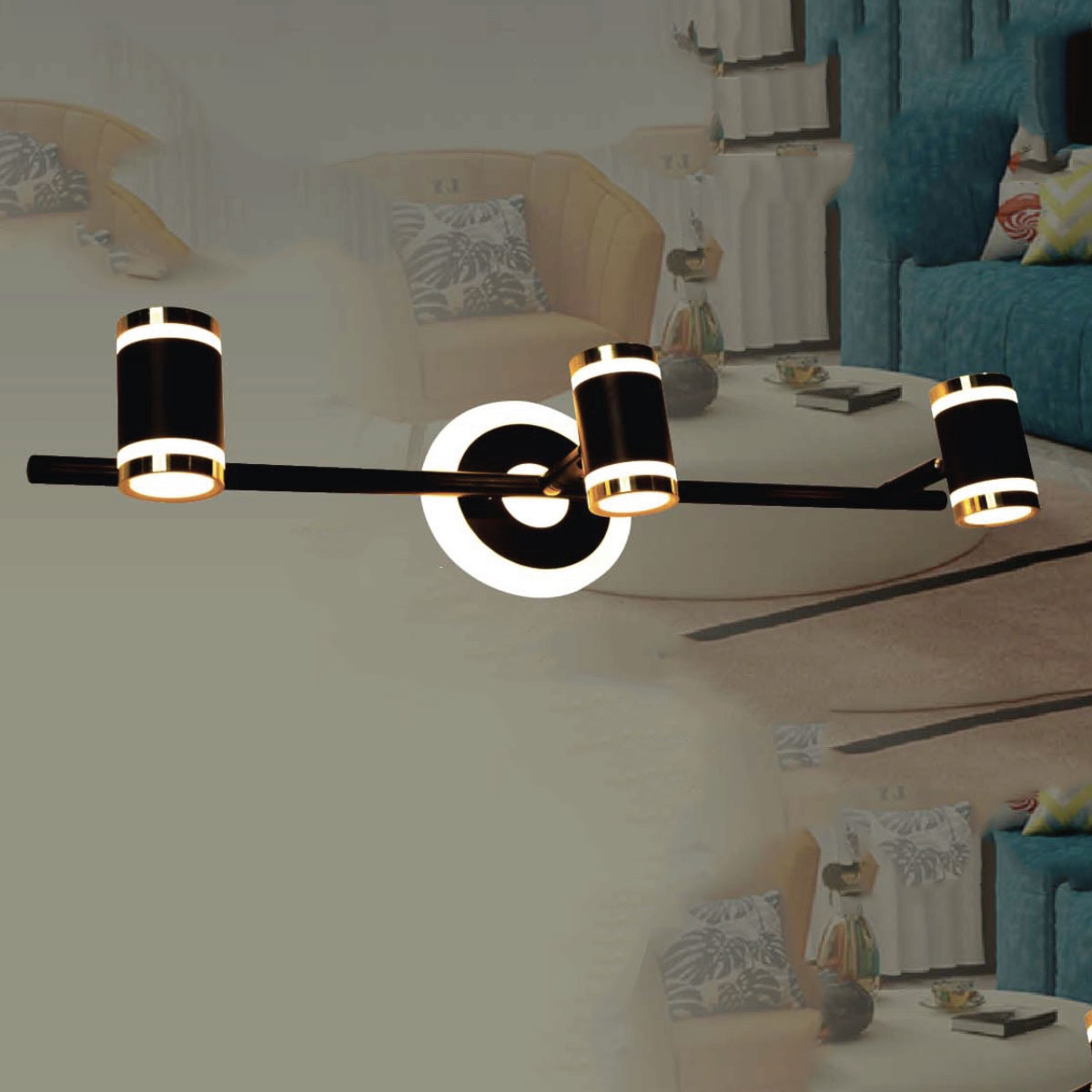 Đèn Soi Tranh, soi gương 3 đèn led PT-8640/3B L480