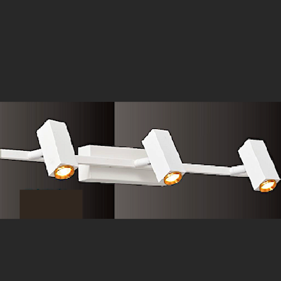 Đèn Soi Tranh, soi gương thân trắng 3 đèn led dài 46cm PT-8671/3A