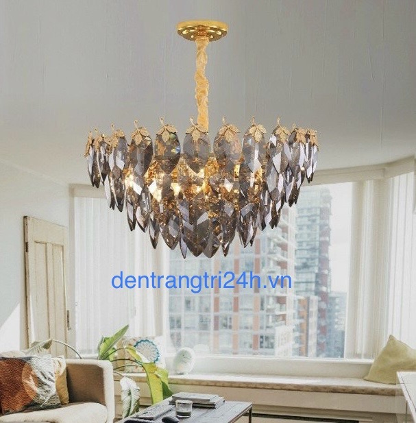 Đèn thả pha lê CTK5 TPL.8098T600 Ø600xH450