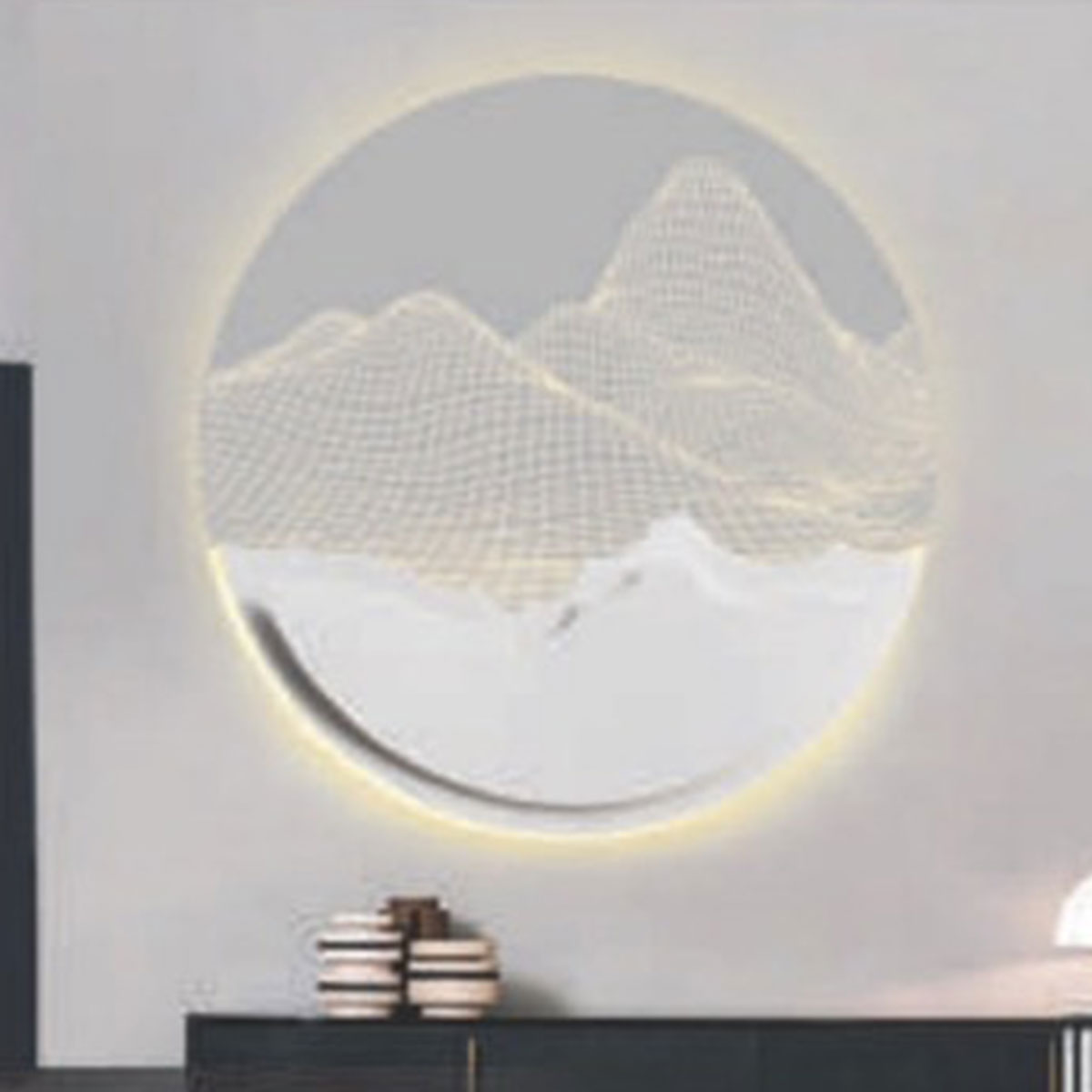 Đèn gắn tường led tròn 3 chế độ màu đường kính 24cm VL-947 Ø240