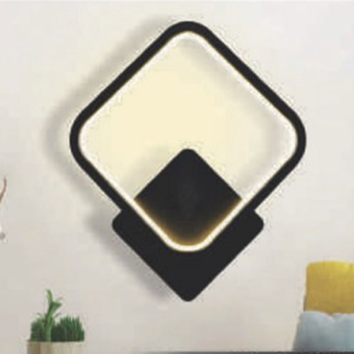 Đèn led gắn tường 3 màu hình thoi cho cầu thang, phòng ngủ VL-A37/BK L250xH295