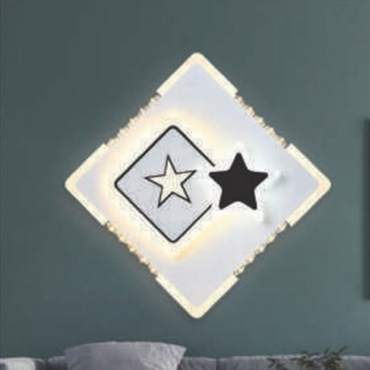 Đèn gắn tường led vuông 3 chế độ màu VL-6102 SQ L200