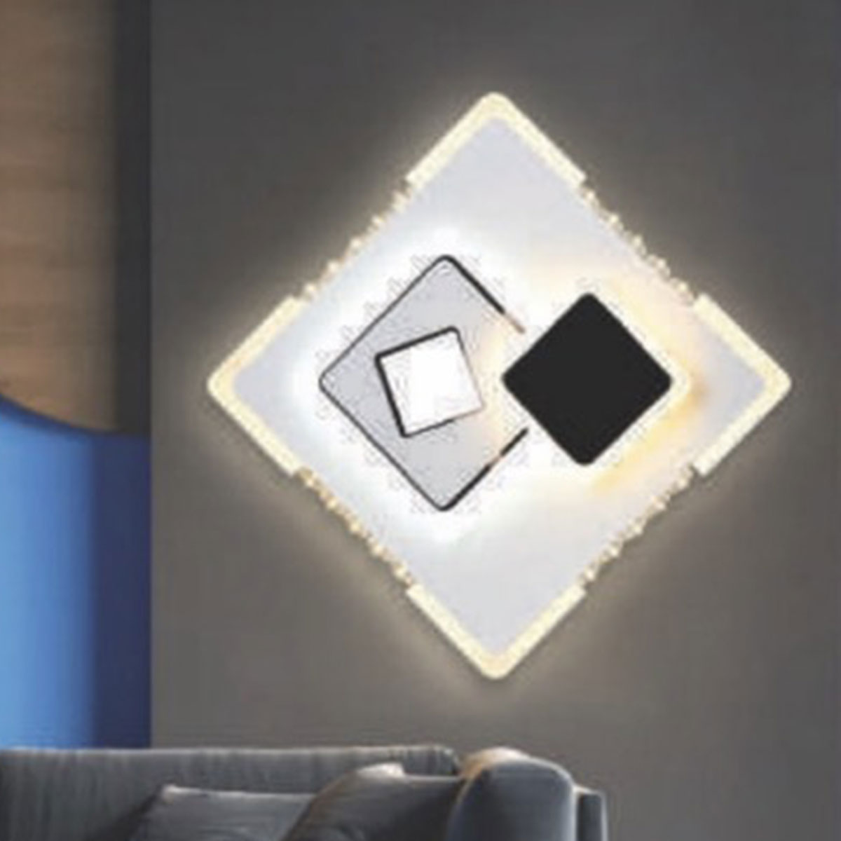 Đèn gắn tường led vuông 3 chế độ màu  VL-6099 SQ L200