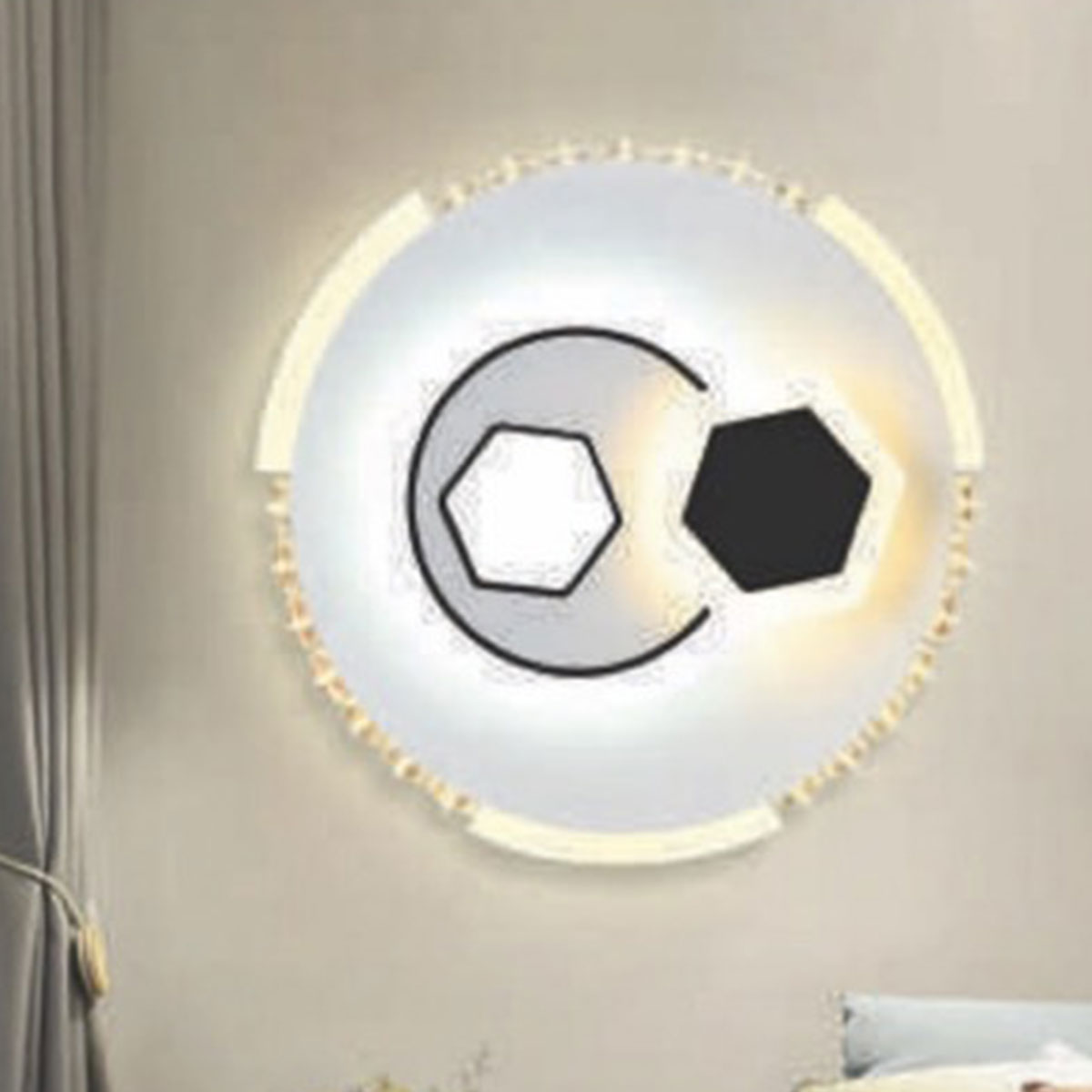 Đèn gắn tường led tròn 3 chế độ màu VL-6100 RD Ø200