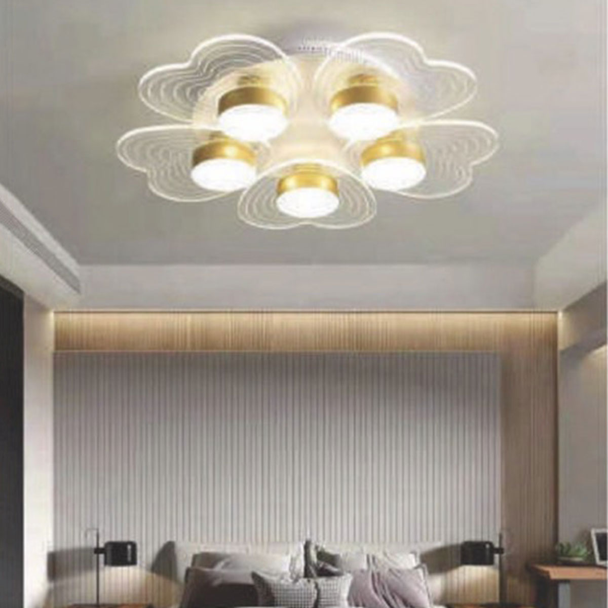 Đèn áp trần LED hình 5 trái tim ML-7707/5 Ø500