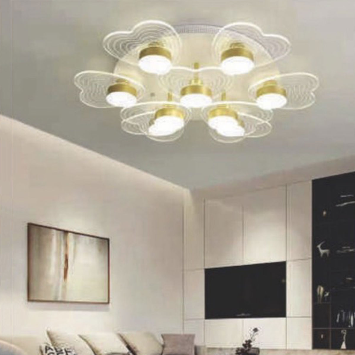 Đèn áp trần LED 9 trái tim ML-7707/9 Ø700