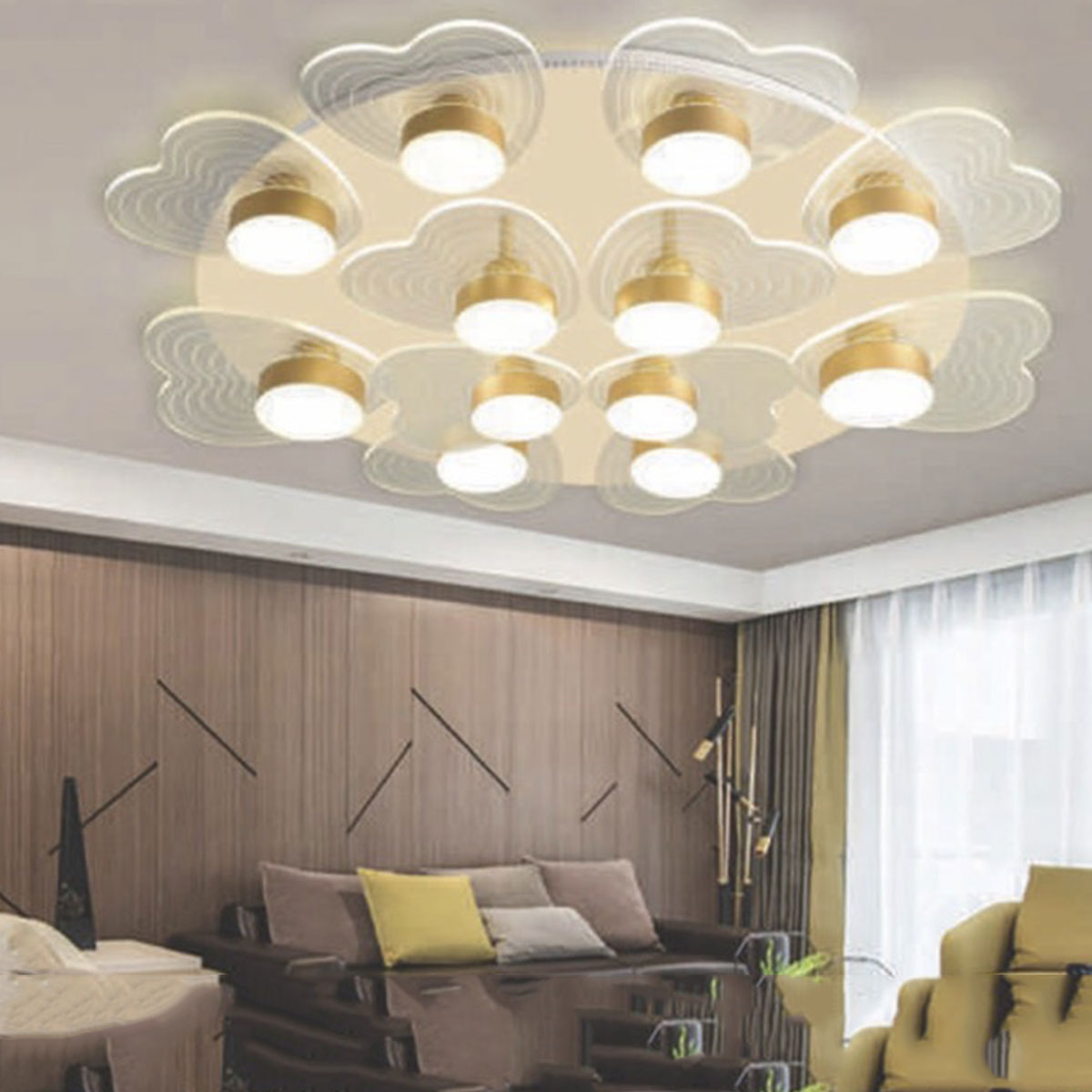 Đèn áp trần LED 12 trái tim ML-7707/12 Ø850