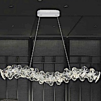 Đèn Thả Pha Lê bông hoa k9 cao cấp dài 1,2 mét TPL9817