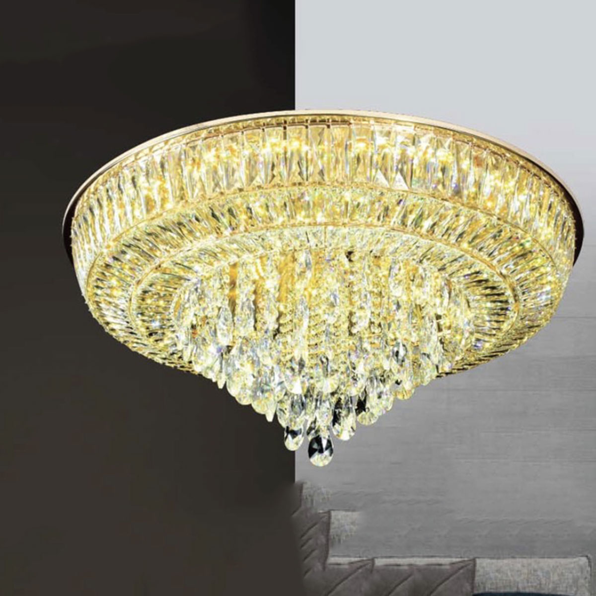 Đèn Mâm Pha Lê VE4 MPL-716/800 Ø800xH380