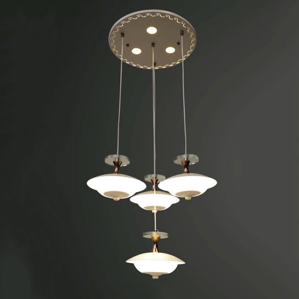 Đèn Thả Bàn Ăn VE4 T-7648/3+1 Ø340xH1200