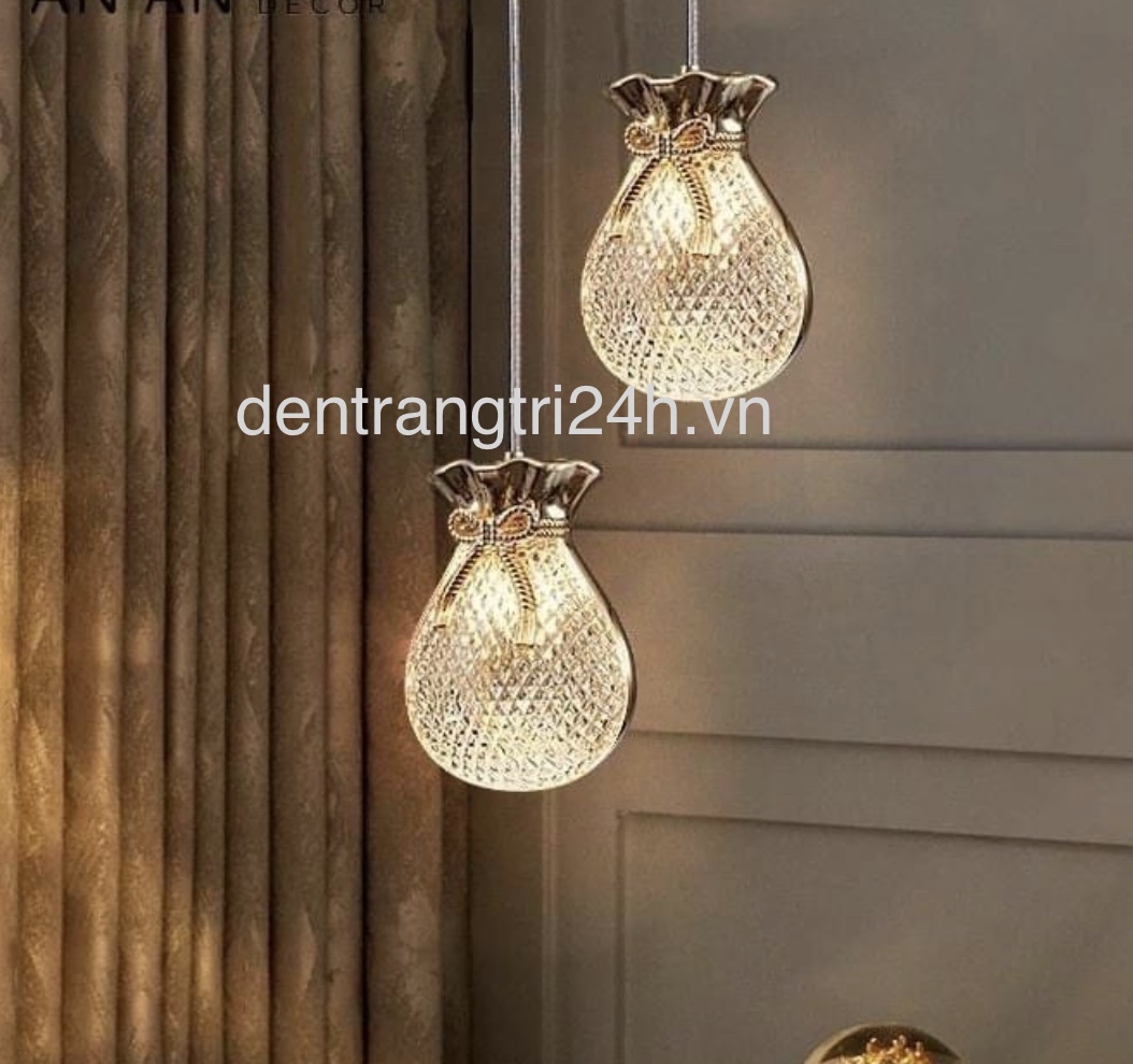 Đèn Thả viên túi tiền tài lộc VE1 T-8517 Ø120xH1500