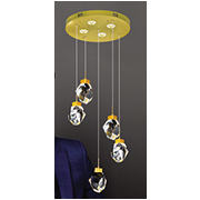 Đèn Thả led 5 quả pha lê cao cấp HP6 TL 6311/5 Ø400xH1000