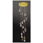 Đèn Thả led thông tầng 20 đèn pha lê LED HP6 TL 6311/20 Ø600xH2000