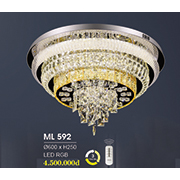 Đèn Mâm Pha Lê HP6 ML 592/600 Ø600xH250