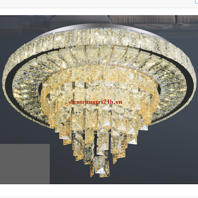 Đèn mâm pha lê tròn 3 chế độ sáng đường kính 95cm ML 3678/950 Ø950xH400