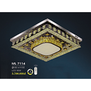 Đèn mâm pha lê vuông 3 chế độ sáng ML 7114 600xH180