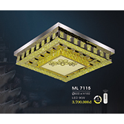 Đèn mâm pha lê vuông 3 chế độ sáng ML 7115 600xH180
