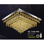 Đèn mâm pha lê vuông 3 chế độ sáng ML 7108/800 800xH430