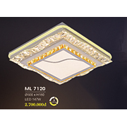 Đèn mâm pha lê vuông 3 chế độ sáng ML 7120 Ø500xH180