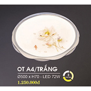 Đèn áp trần LED HP6 OT A4/TRANG Ø500xH70