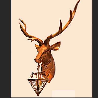 Đèn gắn tường con hươu VC 7816 L530xH600