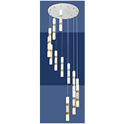 Đèn Thả thông tầng 13 ống led LED như đốt trúc T 2170/12+1 Ø400xH2000