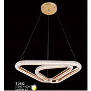 Đèn Thả LED xoắn 2 hình tam giác T 2182 Ø600xH1000