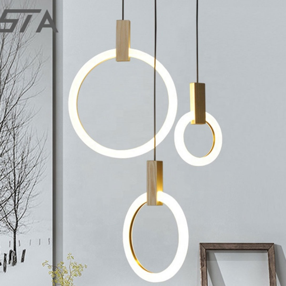 Đèn Thả vòng tròn led 3 màu đường kính 30cm THCN 245/300