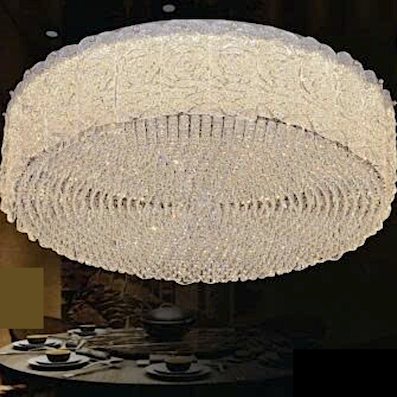 Đèn Mâm Pha Lê tròn led 3 màu, đường kính 60cm  MO-1256 Ø600xC180