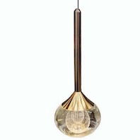 Đèn Thả đơn quả cầu pha lê K9 cao cấp led 3 màu 8350 Ø100 x H1000