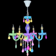 Đèn chùm đa sắc màu pastel 5 bóng cho phòng trẻ em DC41T5