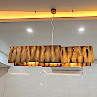 Đèn Thả dài 1,2 mét thân màu vàng cho bàn ăn dài THD140