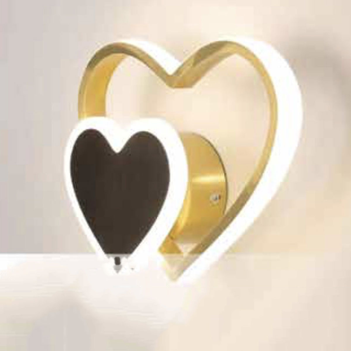 Đèn gắn tường 2 trái tim led 3 màu GT-3015-23 N200xC250