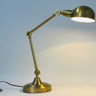 Đèn led để bàn làm việc, đọc sách thân màu vàng đồng DB25 W190xH600