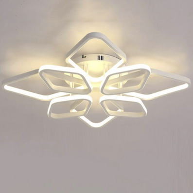 Đèn mâm gắn trần led 3 màu, 8 hình thoi MT-905/4+4 Ø730xH130