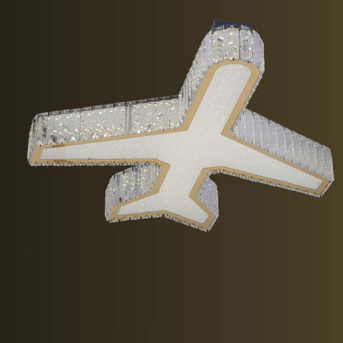 Đèn ốp trần LED pha lê hình máy bay MT-607 Ø620x670xH900