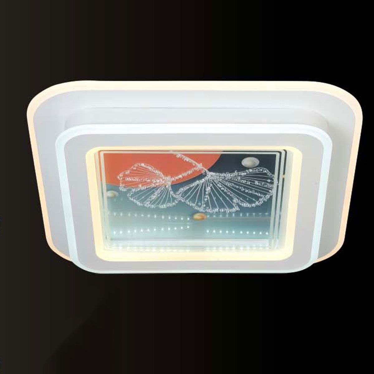 Đèn áp trần LED vuông 3 chế độ sáng MT-1525F Ø500xH100