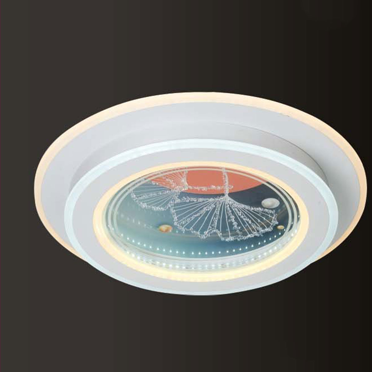 Đèn áp trần LED tròn 3 chế độ sáng MT-1525Y Ø500xH100