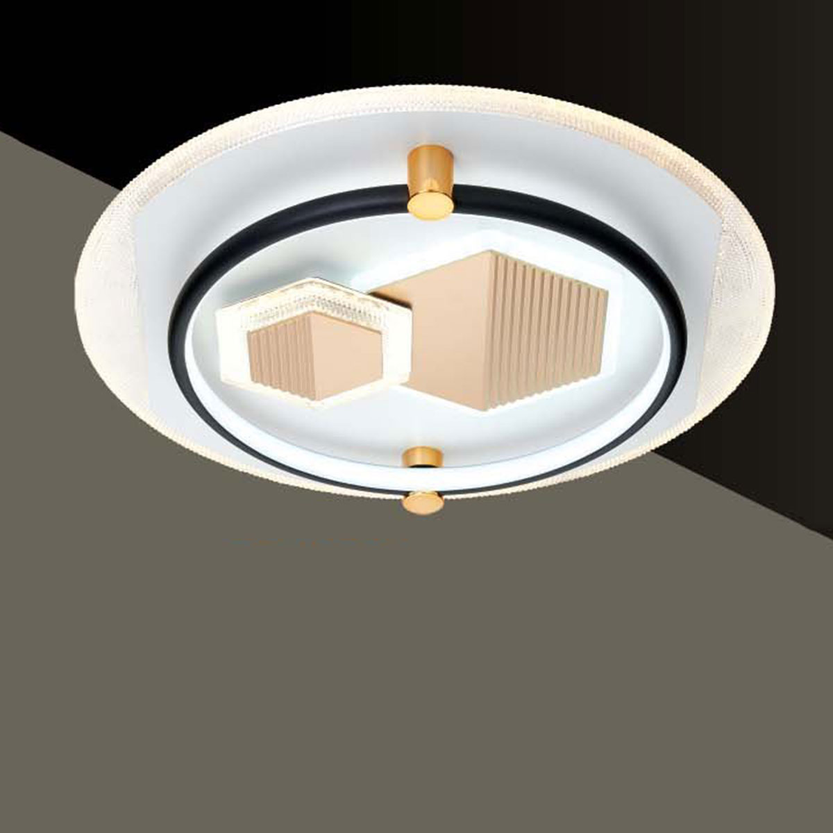 Đèn áp trần LED tròn 3 chế độ sáng MT-1556/2 Ø500xH100