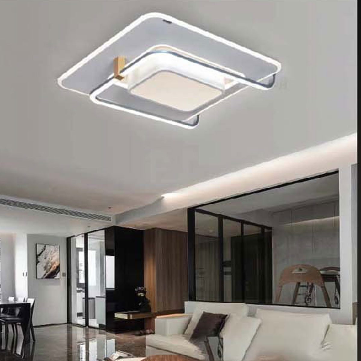 Đèn áp trần LED vuông 3 chế độ sáng MT-8796S Ø550xH100