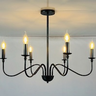 Đèn chùm 6 ngọn nến phong cách tối giản đường kính 70cm DC51