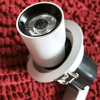 Đèn Led Âm Trần ống xoay 360 độ kéo dài, ngắn 10W trung tính Ø90 - Ø78