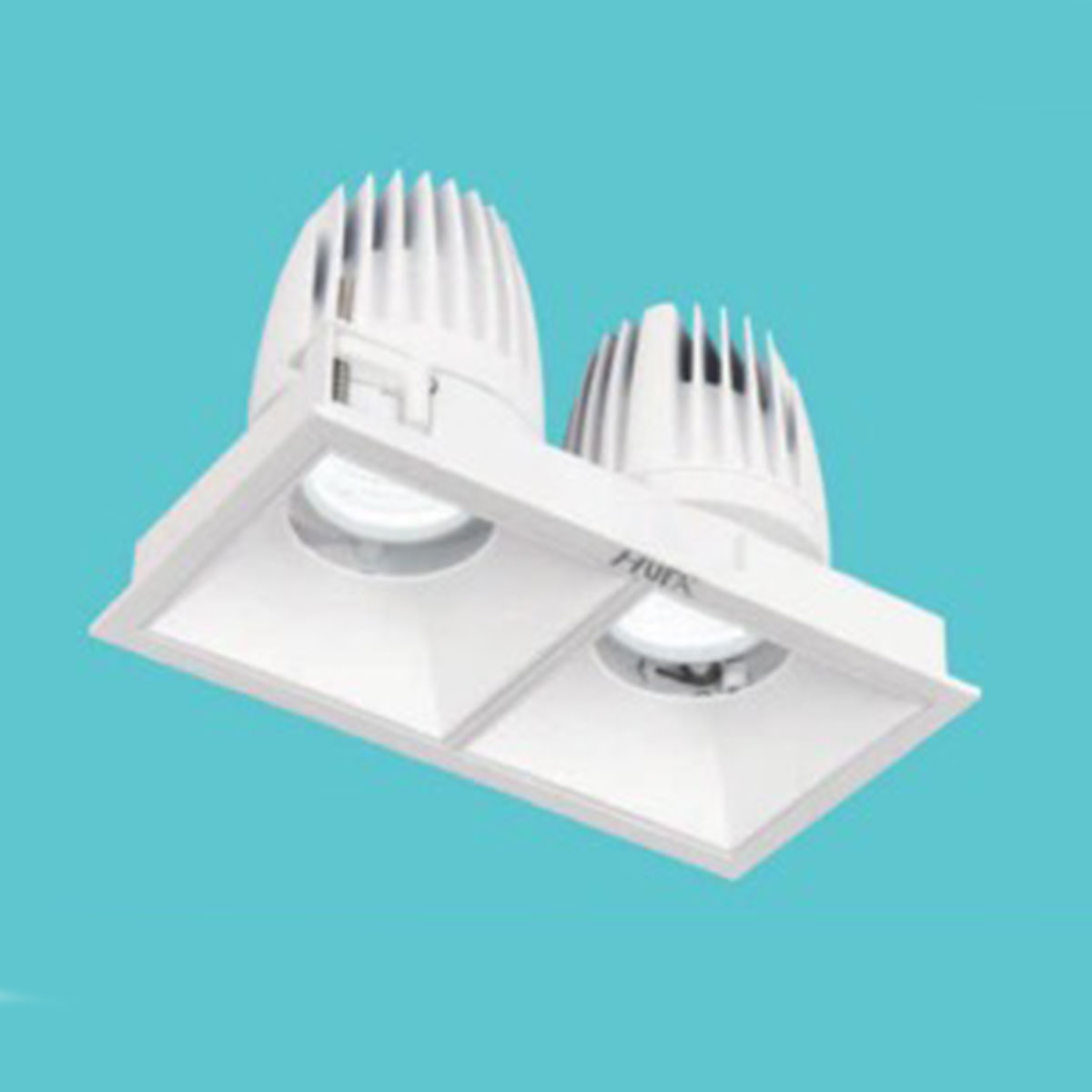 Đèn Led âm trần đôi 12W x 2 thân màu trắng AT-149 85x160xH95