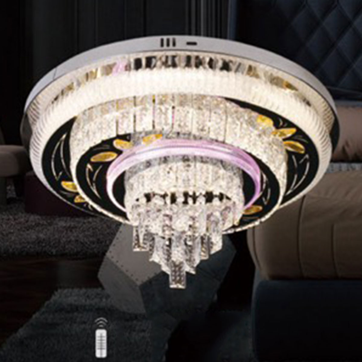 Đèn Mâm Pha Lê KP9 8007/600 Ø600