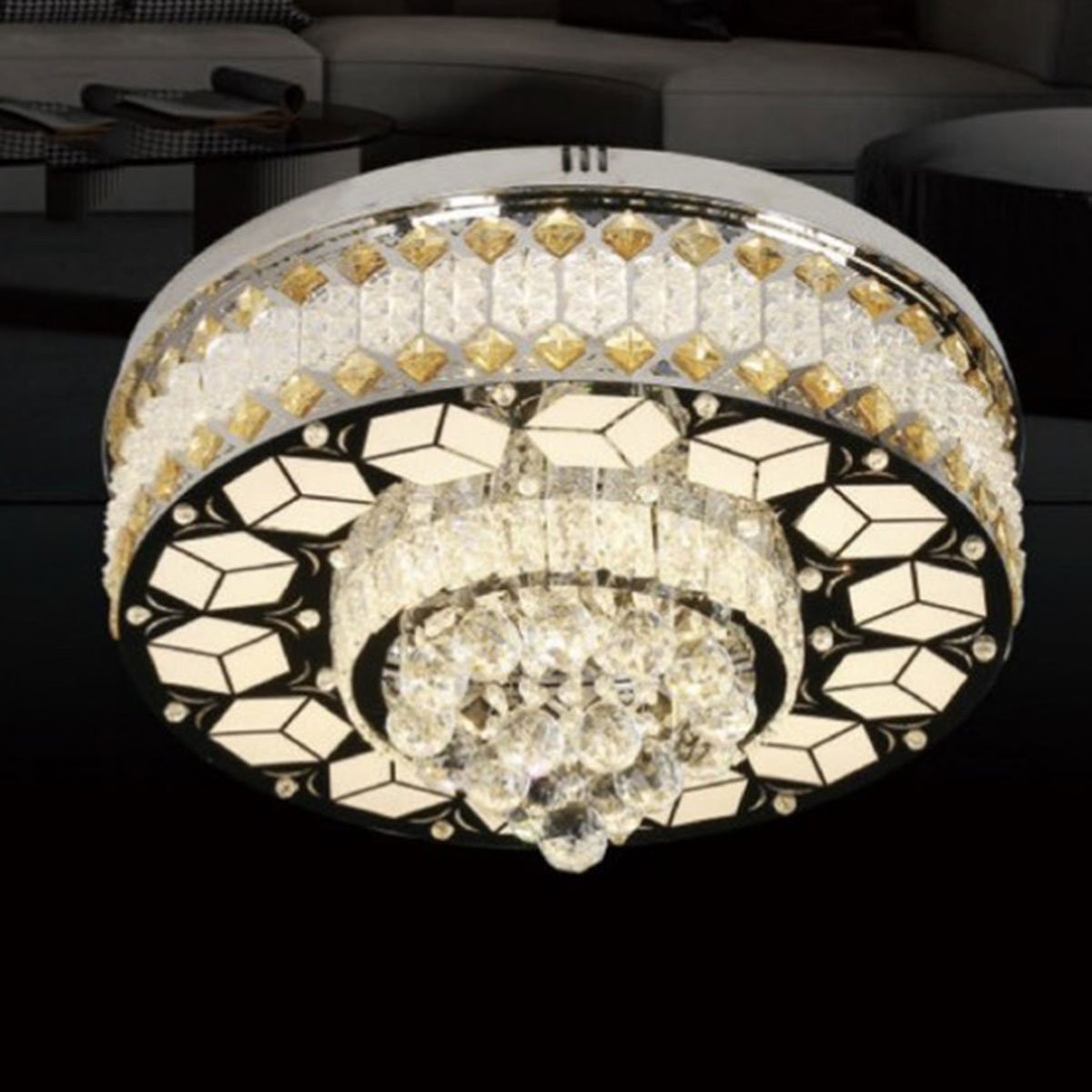 Đèn Mâm Pha Lê tròn 90013/600 Ø600