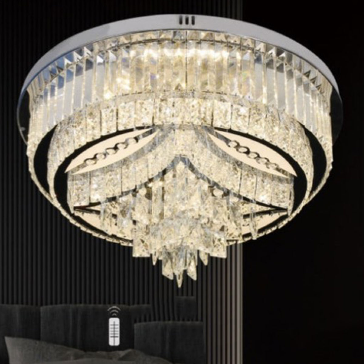 Đèn Mâm Pha Lê tròn KP22B 90043/600 Ø600