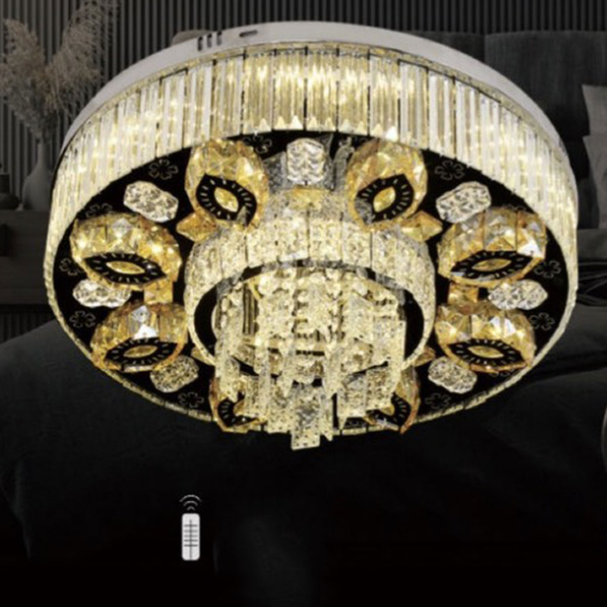 Đèn Mâm Pha Lê tròn KP22B 90003/600 Ø600